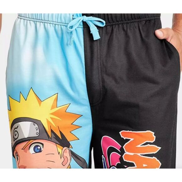 Naruto Pajama Pants Lounge Sleep Shippuden Anime Kanji - Picture 3 of 5